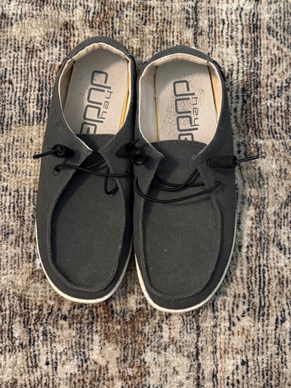 Women’s hey dude Wendy chambray off black size 7